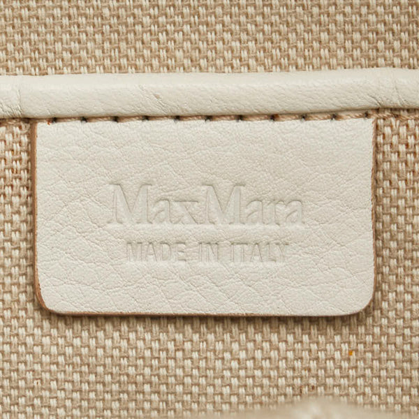 マックスマーラ リュック バックパック ホワイト レザー レディース MAX MARA 【中古】