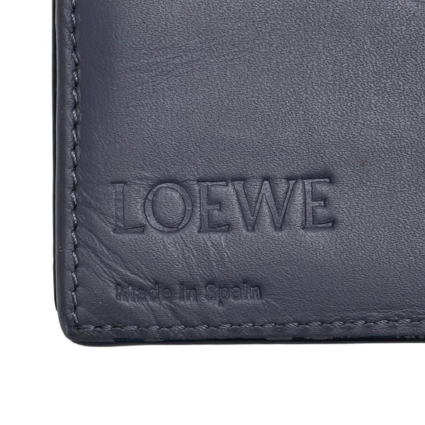 ロエベ アナグラム 長財布 ブラック グレー レザー レディース LOEWE 【中古】