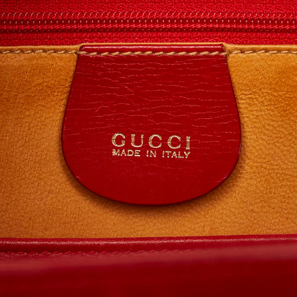 グッチ バンブー ハンドバッグ ショルダーバッグ 2WAY 000.01.0633 レッド レザー レディース GUCCI 【中古】