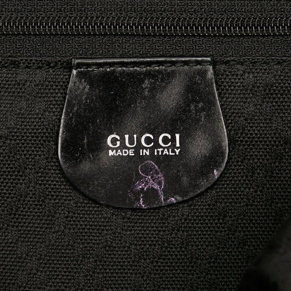 グッチ バンブー ハンドバッグ ショルダーバッグ 2WAY 001 1577 ブラック キャンバス レザー レディース GUCCI 【中古】