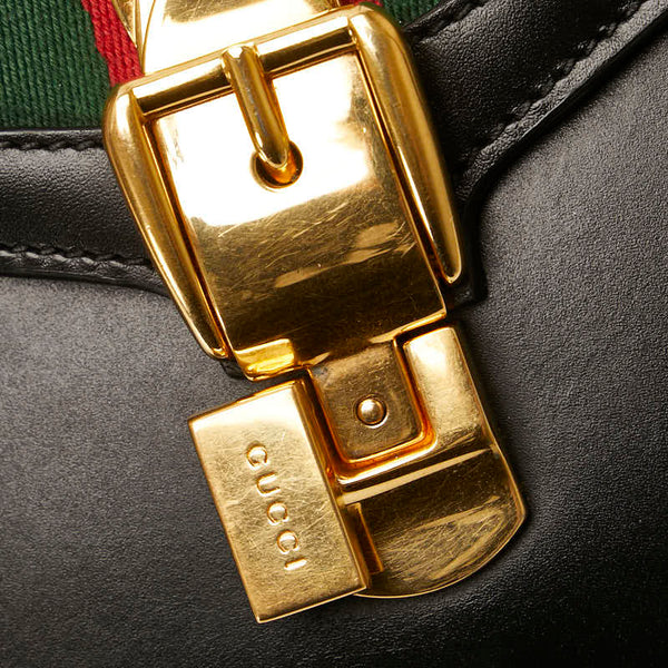 グッチ シルヴィ ハンドバッグ ショルダーバッグ 2WAY 470270 ブラック レザー レディース GUCCI 【中古】