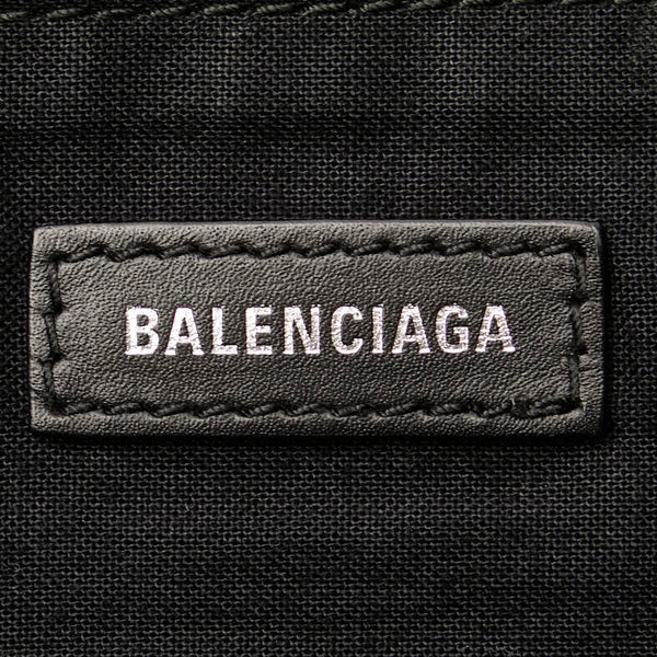 バレンシアガ ハンドバッグ トートバッグ ブラック キャンバス レザー レディース BALENCIAGA 【中古】