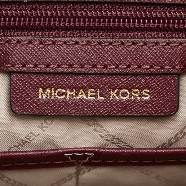 マイケルコース トートバッグ ハンドバッグ 30H1GV6T9T ボルドー ワインレッド レザー レディース Michael Kors 【中古】