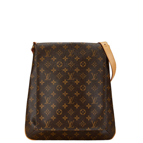 ルイ ヴィトン モノグラム ミュゼット 斜め掛け ショルダーバッグ M51256 ブラウン PVC レザー レディース LOUIS VUITTON 【中古】