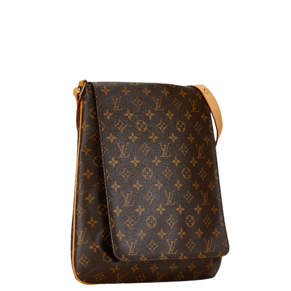 ルイ ヴィトン モノグラム ミュゼット 斜め掛け ショルダーバッグ M51256 ブラウン PVC レザー レディース LOUIS VUITTON 【中古】