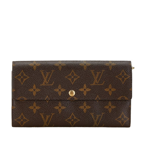 ルイ ヴィトン モノグラム ポルトフォイユ サラ 長財布 M61726 ブラウン PVC レザー レディース LOUIS VUITTON 【中古】