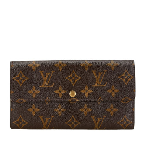 ルイ ヴィトン モノグラム ポルトフォイユ サラ 長財布 M61726 ブラウン PVC レザー レディース LOUIS VUITTON 【中古】