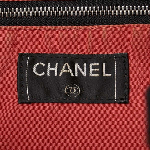 シャネル 旧トラベルライン トートバッグ ハンドバッグ ブラック ナイロン キャンバス レディース CHANEL 【中古】