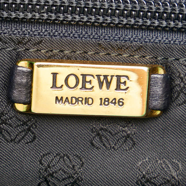 ロエベ アナグラムロゴ 巾着 ショルダーバッグ ライトグリーン レザー レディース LOEWE 【中古】