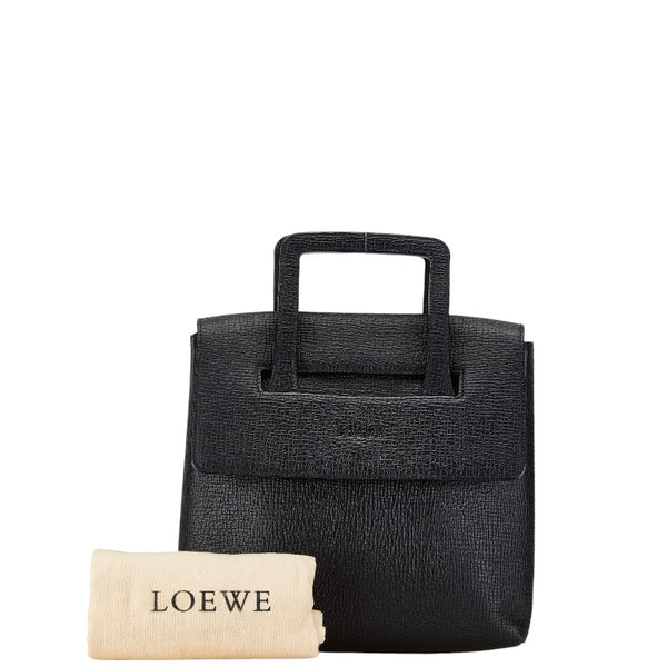 ロエベ ハンドバッグ ブラック レザー レディース LOEWE 【中古】