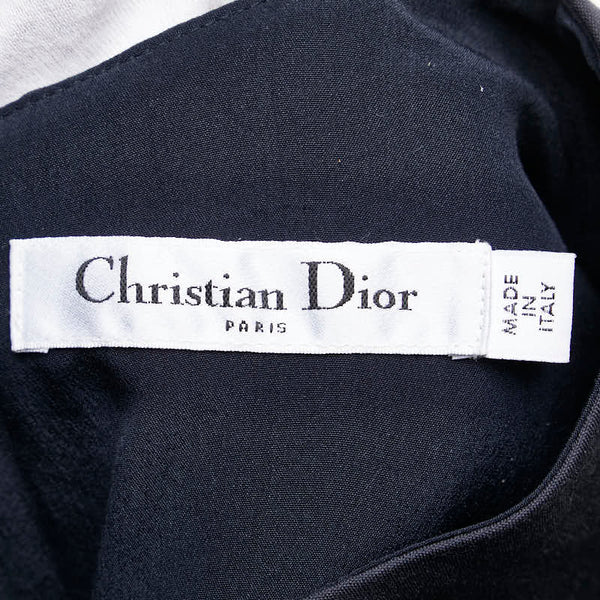 ディオール ロゴ ワンピース ネイビー コットン シルク ポリエステル レディース Dior 【中古】