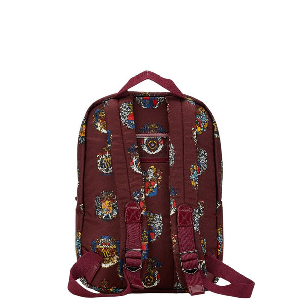 ドルチェアンドガッバーナ リュック バックパック ボルドー ワインレッド ナイロン レザー レディース DOLCE&GABBANA 【中古】