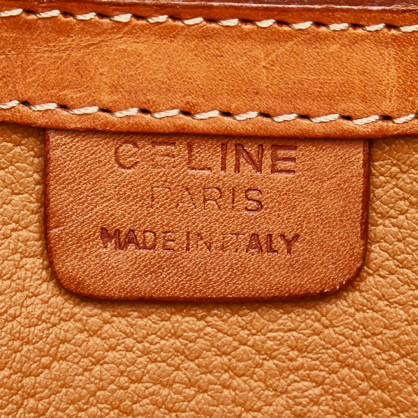 セリーヌ マカダム トートバッグ ショルダーバッグ ブラウン PVC レザー レディース CELINE 【中古】