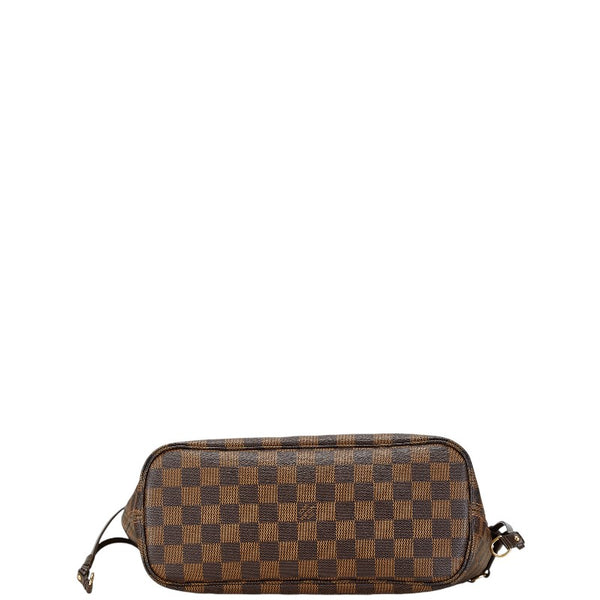 ルイ ヴィトン ダミエ ネヴァーフルPM トートバッグ ショルダーバッグ N51109 ブラウン PVC レザー レディース LOUIS VUITTON 【中古】