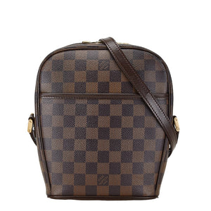 ルイ ヴィトン ダミエ イパネマPM 斜め掛け ショルダーバッグ  N51294 ブラウン PVC レザー レディース LOUIS VUITTON 【中古】