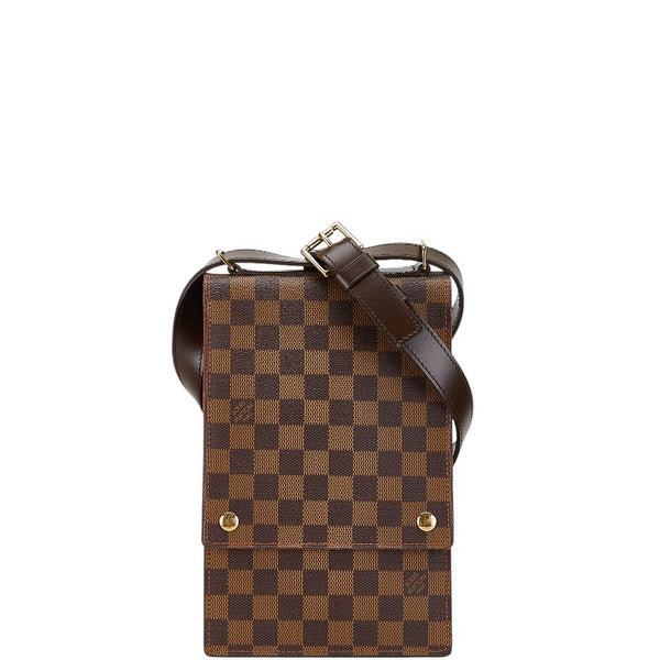 ルイ ヴィトン ダミエ ポートベロー 斜め掛け ショルダーバッグ N45271 ブラウン PVC レザー レディース LOUIS VUITTON 【中古】