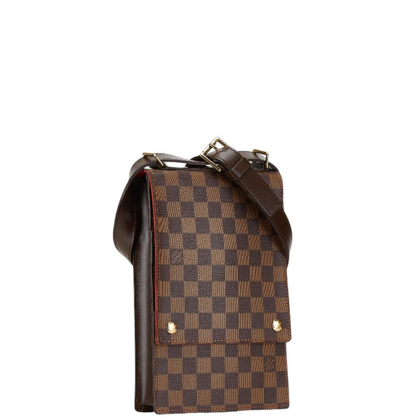 ルイ ヴィトン ダミエ ポートベロー 斜め掛け ショルダーバッグ N45271 ブラウン PVC レザー レディース LOUIS VUITTON 【中古】