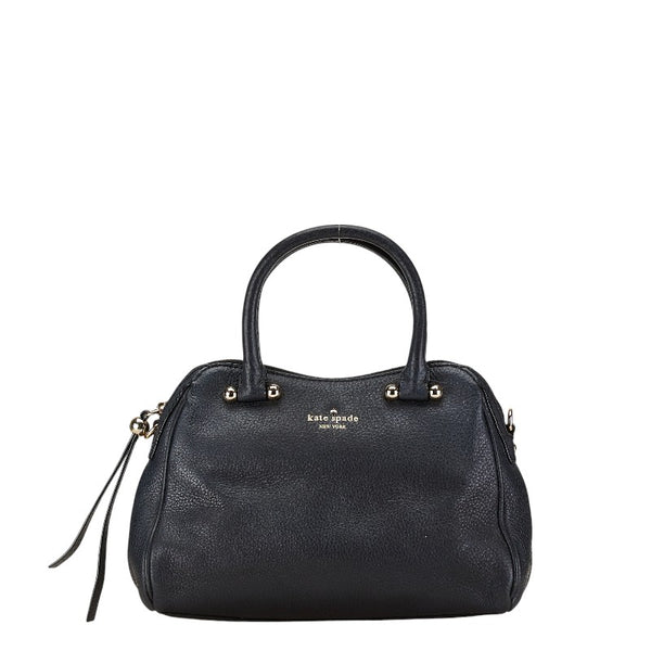 ケイトスペード ロゴ ハンドバッグ ショルダーバッグ 2WAY ブラック レザー レディース Kate Spade 【中古】