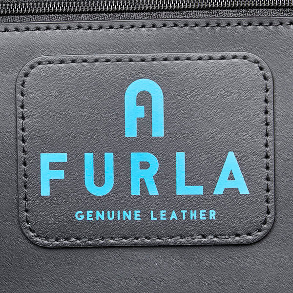 フルラ ショルダーバッグ ブラック ネイビー レザー スウェード レディース Furla 【中古】