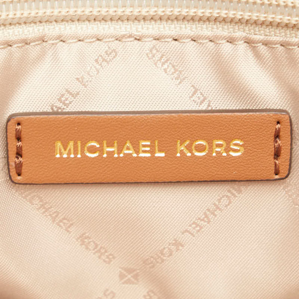 マイケルコース シグネチャー ハンドバッグ トートバッグ 35F1GM9T3B ブラウン PVC レザー レディース Michael Kors 【中古】