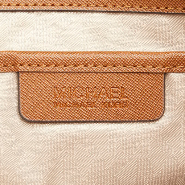 マイケルコース ロゴ ハンドバッグ トートバッグ ブラウン レザー レディース Michael Kors 【中古】