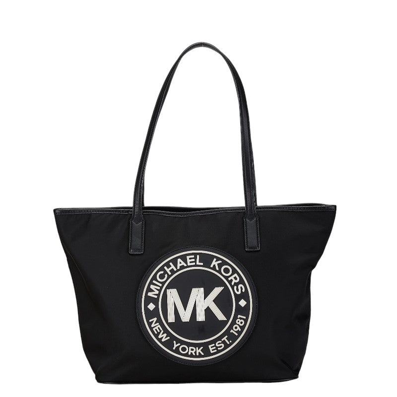 マイケルコース ハンドバッグ トートバッグ ブラック ホワイト ナイロン レザー レディース Michael Kors 【中古】