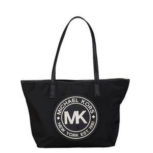 マイケルコース ハンドバッグ トートバッグ ブラック ホワイト ナイロン レザー レディース Michael Kors 【中古】