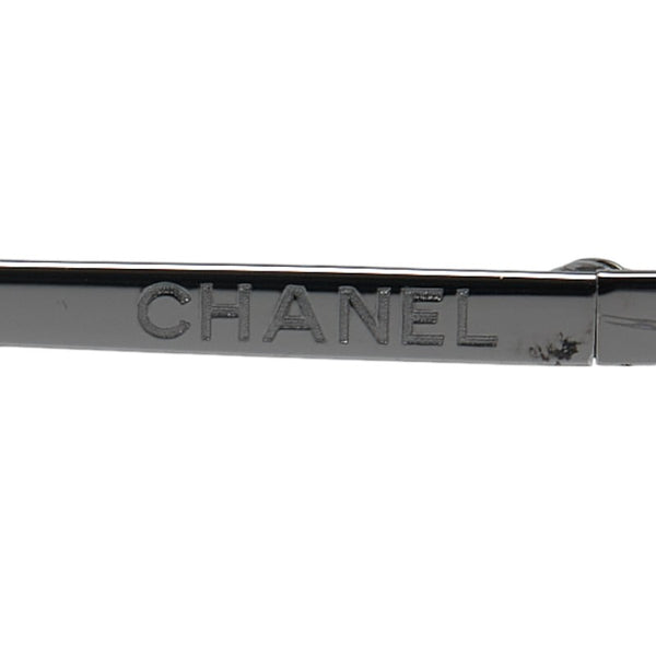 シャネル サングラス 4162-Q ブラック プラスチック レザー レディース CHANEL 【中古】