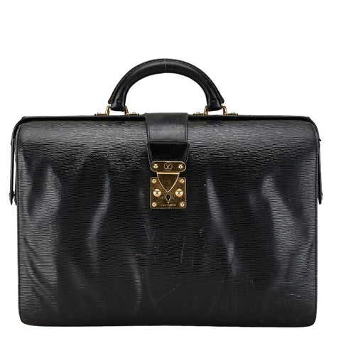 ルイ ヴィトン エピ セルヴィエット フェルモワール ビジネスバッグ M54352 ノワール ブラック レザー メンズ LOUIS VUITTON 【中古】