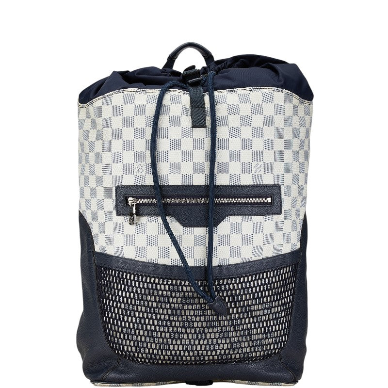 ルイ ヴィトン ダミエコースト マッチポイント リュックバックパック N40018 ネイビー ホワイト PVC ナイロン レディース LOUIS VUITTON 【中古】