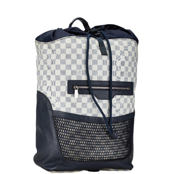 ルイ ヴィトン ダミエコースト マッチポイント リュックバックパック N40018 ネイビー ホワイト PVC ナイロン レディース LOUIS VUITTON 【中古】