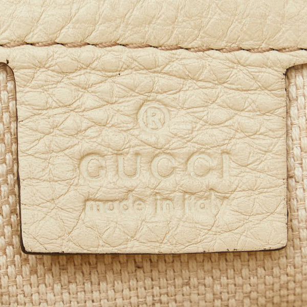 グッチ ソーホー ハンドバッグ ショルダーバッグ 2WAY 369176 オフホワイト レザー レディース GUCCI 【中古】