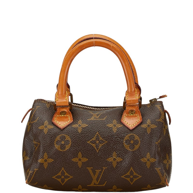 ルイ ヴィトン モノグラム ミニスピーディ ハンドバッグ M41534 ブラウン PVC レザー レディース LOUIS VUITTON 【中古】