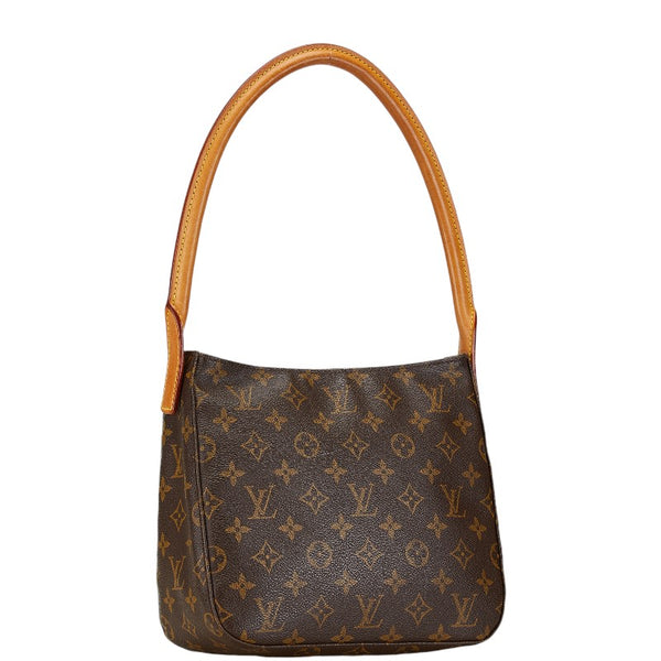 ルイ ヴィトン モノグラム ルーピングMM ショルダーバッグ ハンドバッグ M51146 ブラウン PVC レザー レディース LOUIS VUITTON 【中古】