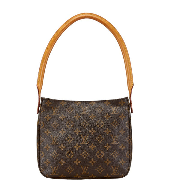 ルイ ヴィトン モノグラム ルーピングMM ショルダーバッグ ハンドバッグ M51146 ブラウン PVC レザー レディース LOUIS VUITTON 【中古】