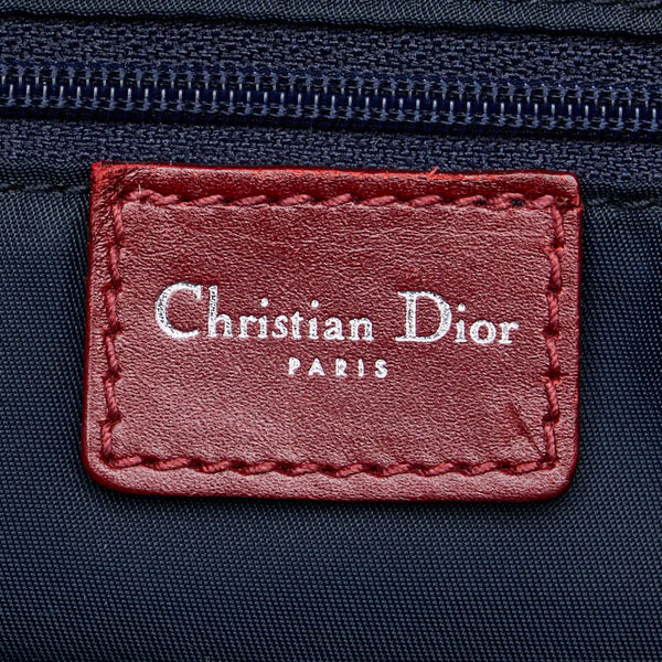 ディオール トロッター トートバッグ ネイビー ワインレッド キャンバス レザー レディース Dior 【中古】