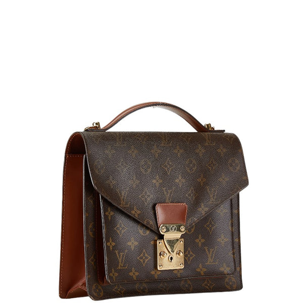 ルイ ヴィトン モノグラム モンソー26 ハンドバッグ ショルダーバッグ 2WAY M51187 ブラウン PVC レザー レディース LOUIS VUITTON 【中古】