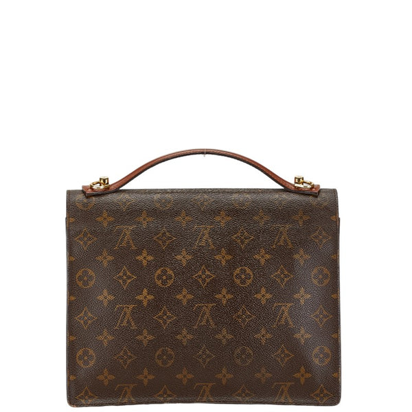 ルイ ヴィトン モノグラム モンソー26 ハンドバッグ ショルダーバッグ 2WAY M51187 ブラウン PVC レザー レディース LOUIS VUITTON 【中古】