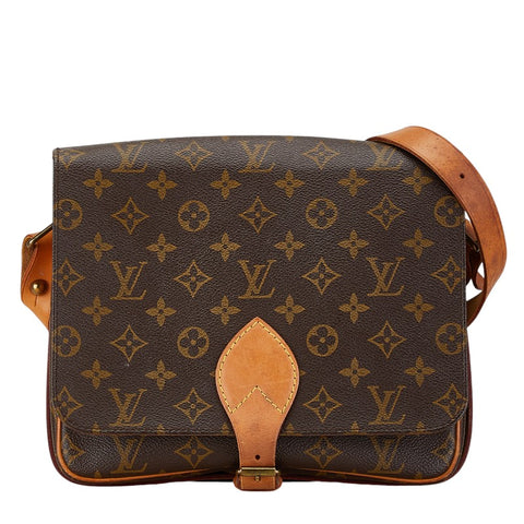 ルイ ヴィトン モノグラム カルトシエールGM 斜め掛け ショルダーバッグ M51252 ブラウン PVC レザー レディース LOUIS VUITTON 【中古】