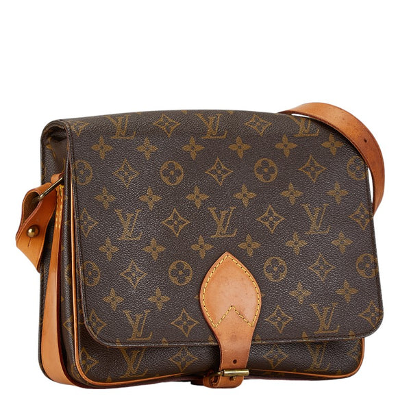 ルイ ヴィトン モノグラム カルトシエールGM 斜め掛け ショルダーバッグ M51252 ブラウン PVC レザー レディース LOUIS VUITTON 【中古】