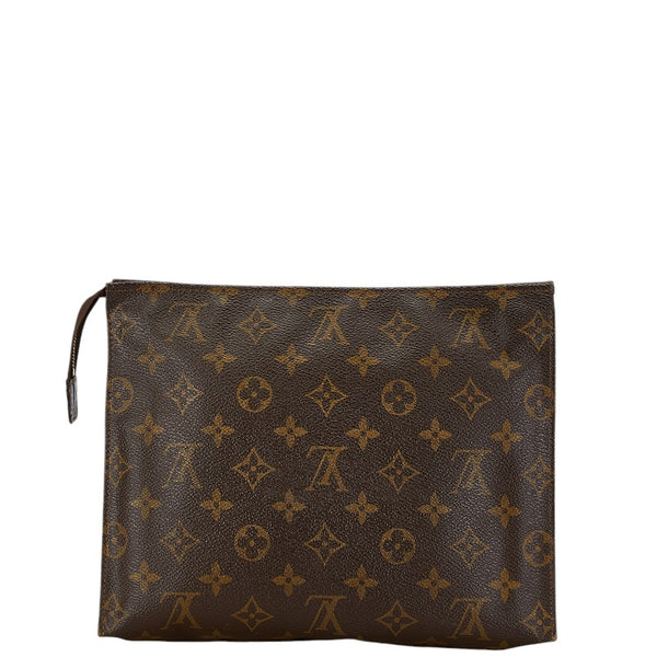 ルイ ヴィトン モノグラム ポッシュ トワレット26 クラッチバッグ M47542 ブラウン PVC レザー レディース LOUIS VUITTON 【中古】