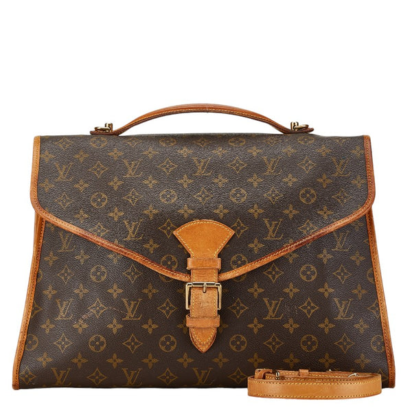 ルイ ヴィトン モノグラム ビバリー ハンドバッグ ショルダーバッグ 2WAY M51121 ブラウン PVC レザー レディース LOUIS VUITTON 【中古】