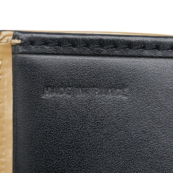 サンローラン 二つ折り財布 ベージュ レザー レディース SAINT LAURENT 【中古】