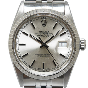 ロレックス デイトジャスト 腕時計 16030 自動巻き シルバー文字盤 ステンレススチール メンズ ROLEX 【中古】