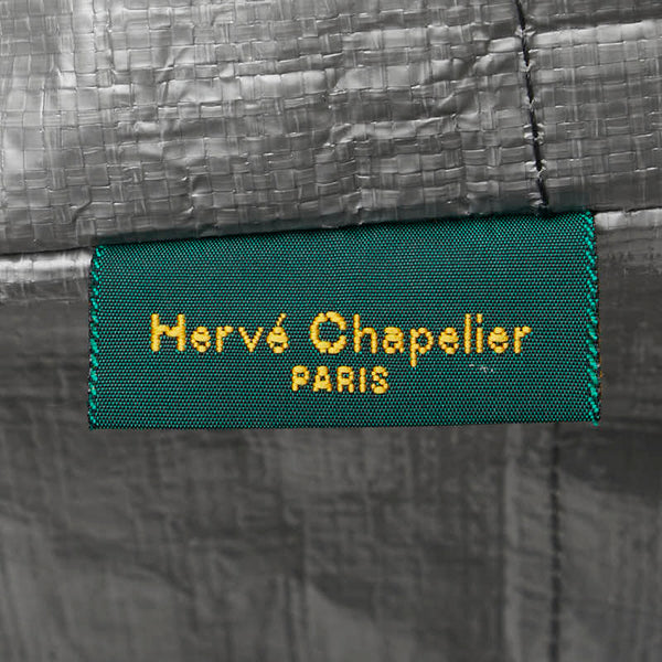 Herve Chapelier エルベシャプリエ マルシェバッグS ハンドバッグ トートバッグ グレー ブラウン ビニール レディース 【中古】