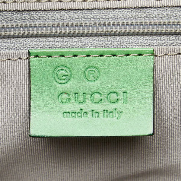 グッチ GGインプリメ ハンドバッグ 264210 グリーン レザー レディース GUCCI 【中古】