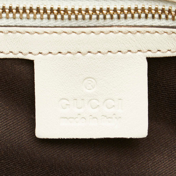 グッチ GGキャンバス ホースビット トートバッグ ショルダーバッグ 162900 ベージュ ホワイト キャンバス レザー レディース GUCCI 【中古】