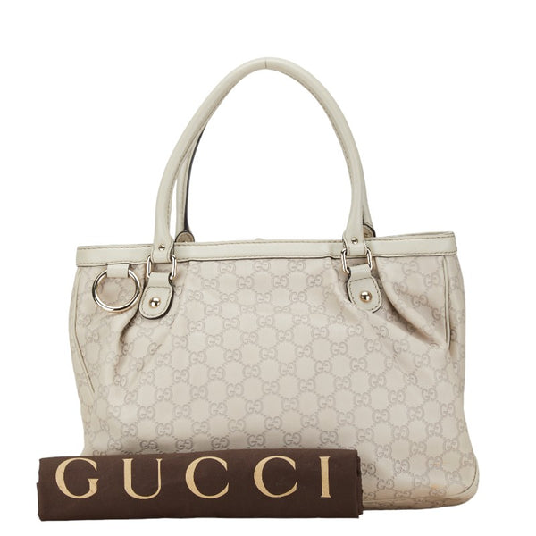 グッチ グッチシマ スーキー トートバッグ ショルダーバッグ 296835 ベージュ レザー レディース GUCCI 【中古】