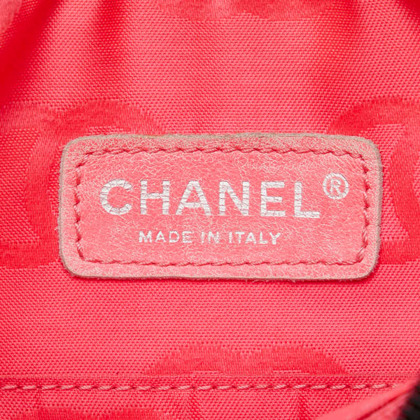 シャネル カンボンライン ココマーク キルティング 斜め掛け ショルダーバッグ ブラック レザー レディース CHANEL 【中古】