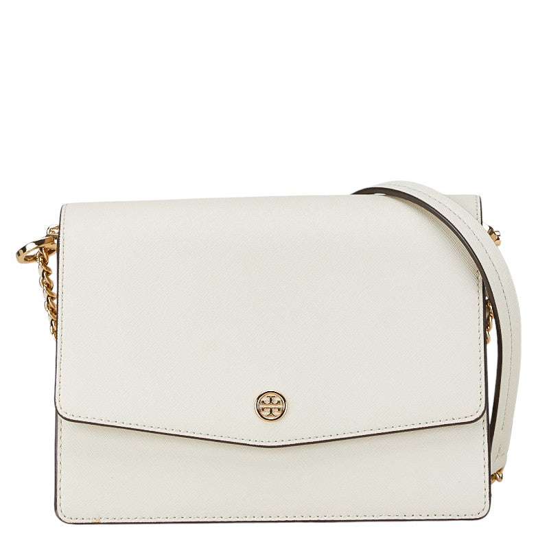 トリーバーチ ハンドバッグ チェーンショルダーバッグ ホワイト レザー レディース Tory Burch 【中古】